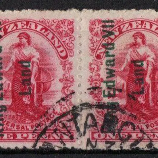 New Zealand 1908 1d "King Edward VII Land" (Royale ...
