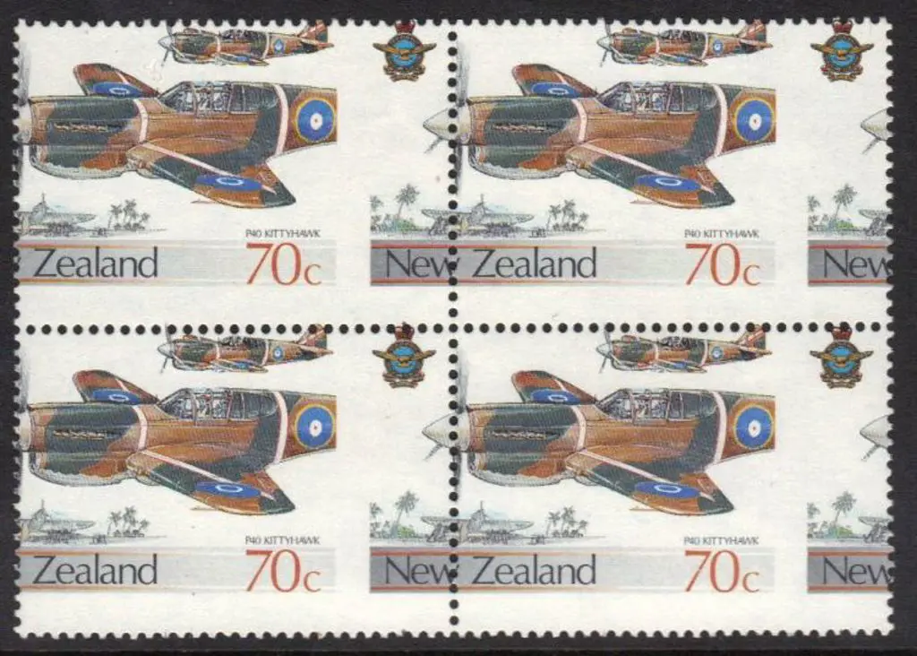 New Zealand 1987 70c Kittyhawk from RNZAF set with ... Image 1++