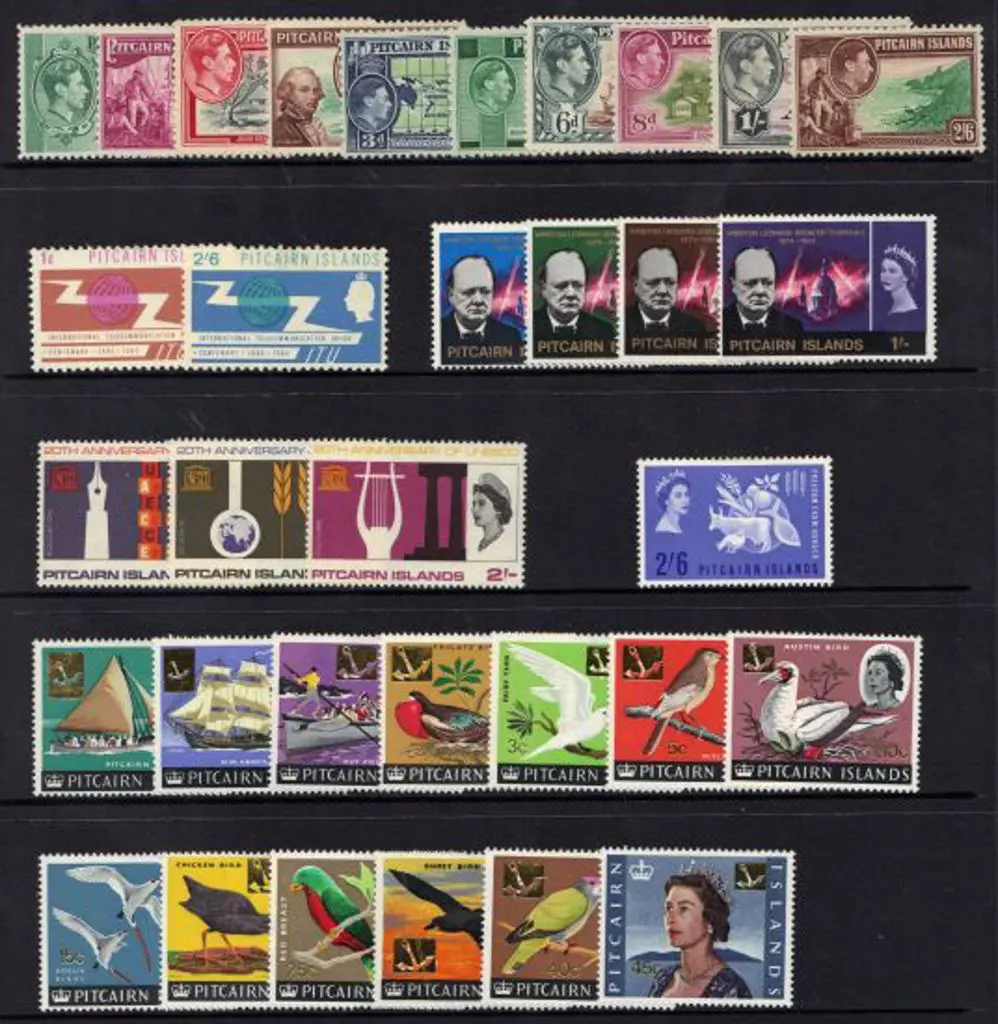 Pitcairn Islands 1940/51 KGV Defins set of 10 MUH, ... Image 1++