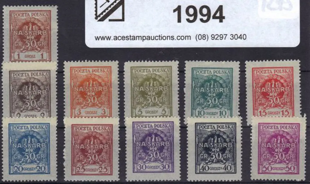 Poland 1925 National Fund set of 11 fresh MLH. SG ... Image 1++
