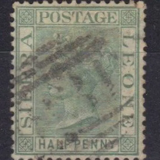 Sierra Leone 1884/91 ½d dull green with wmk ...