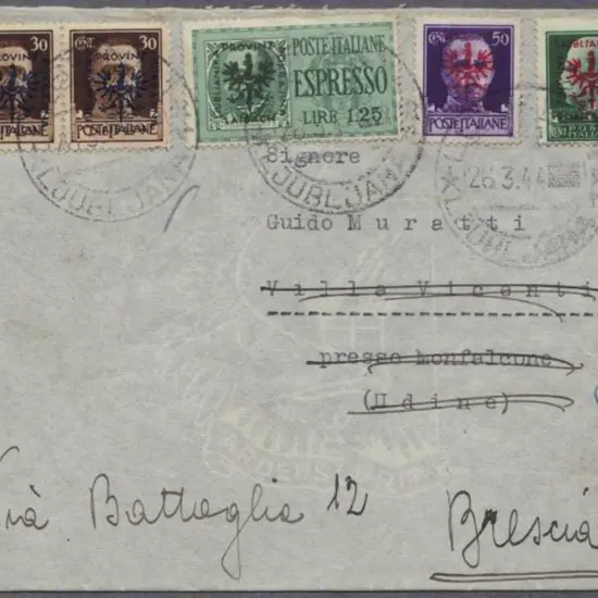 Slovenia - Provinz Laibach 1944 German Occ. ovpts ...