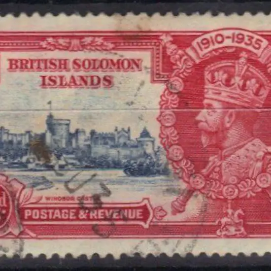 Solomon Islands 1935 1½d Silver Jubilee with ...