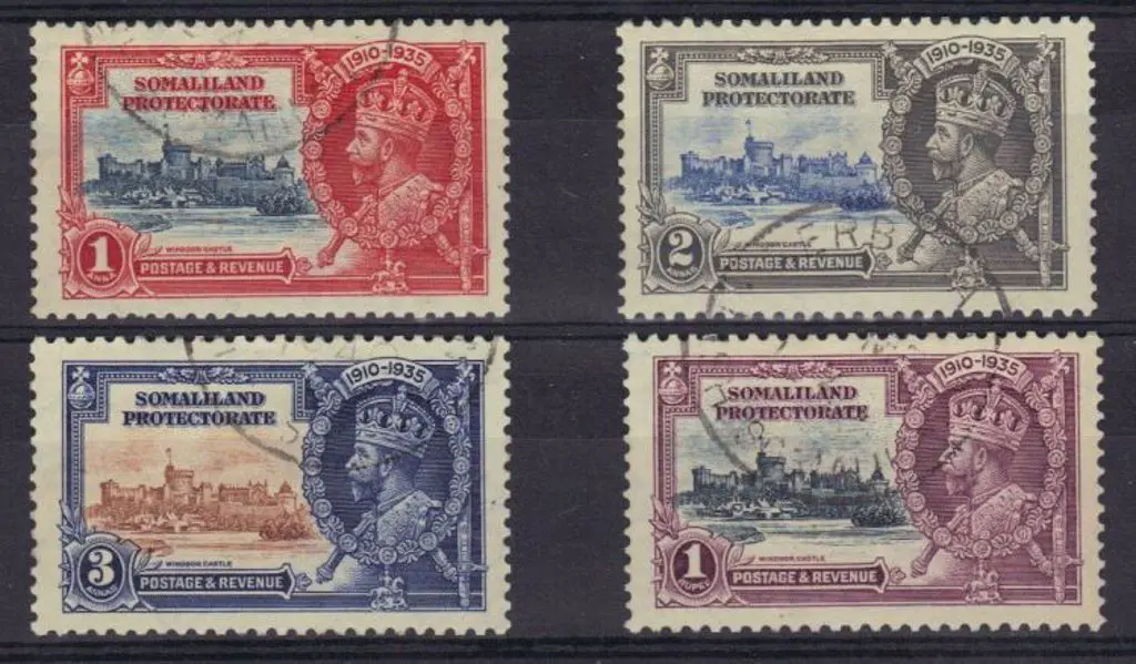 Solomon Islands 1935 Silver Jubilee set of 4 F/U. ... Image 1++