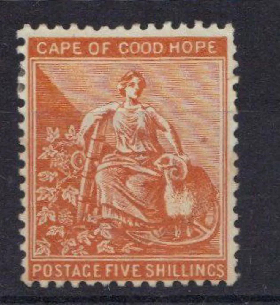 South Africa - Cape of Good Hope 1893/98 5/- brown ... Image 1++