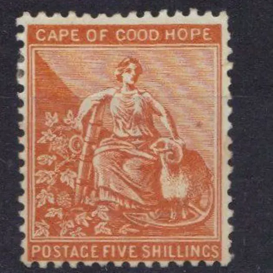 South Africa - Cape of Good Hope 1893/98 5/- brown ...