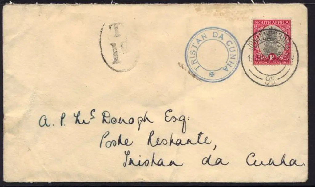 Tristan Da Cunha 1935 (14th March) Cachet type V ... Image 1++
