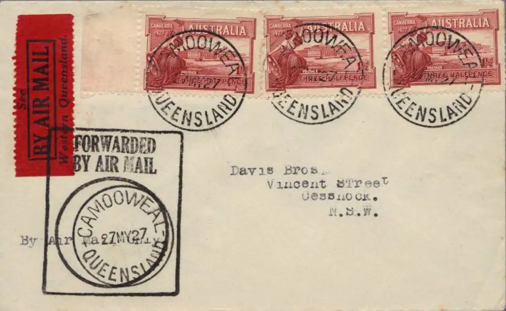 1927 (27th May) Camoowel, Queensland cds's on 1½d ... Image 1++