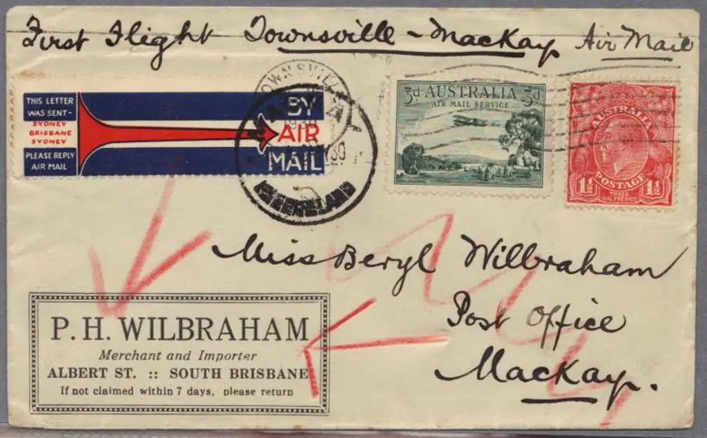 1930 (31st March) Townsville to Mackay Airmail ... Image 1++