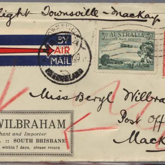 1930 (31st March) Townsville to Mackay Airmail ...