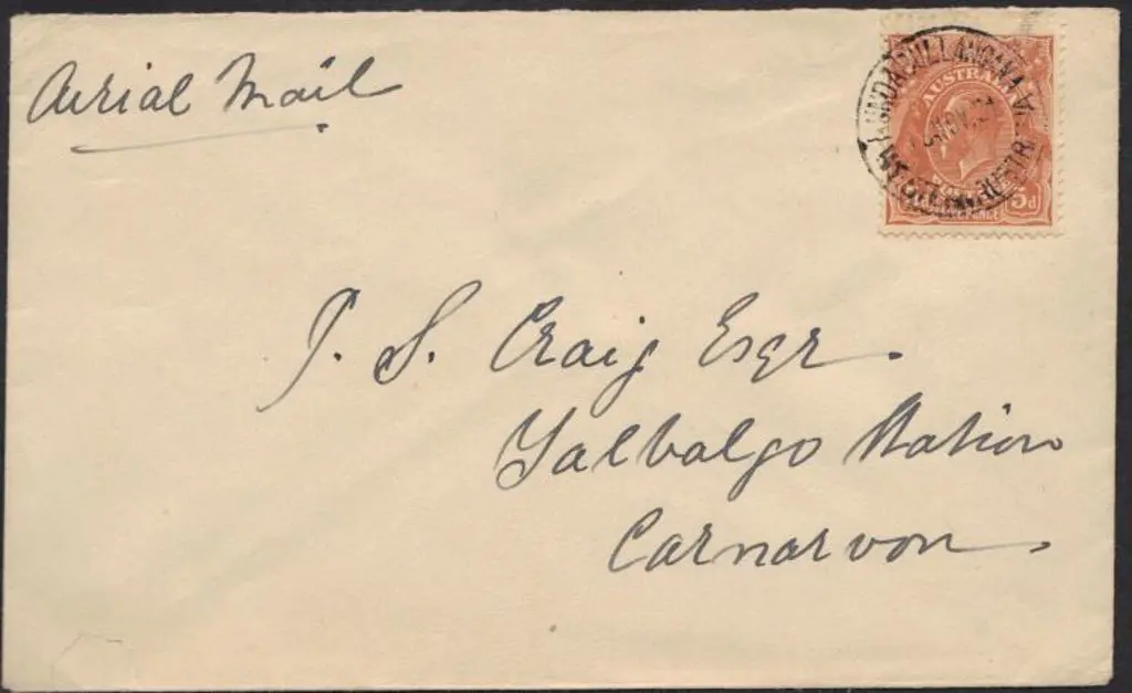 1931 (13th Nov) cover to Yalbalgo Station, ... Image 1++