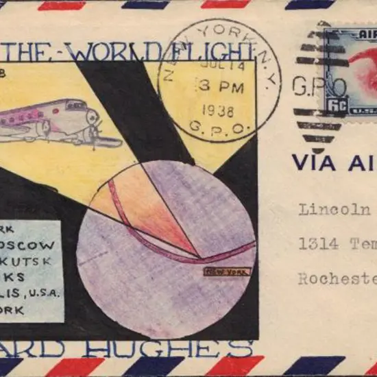 1938 (10-14th July) Howard Hughes Round-the-World ...