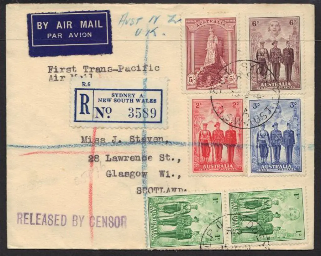 1940 (15th July) First Trans Pacific Air Mail ... Image 1++