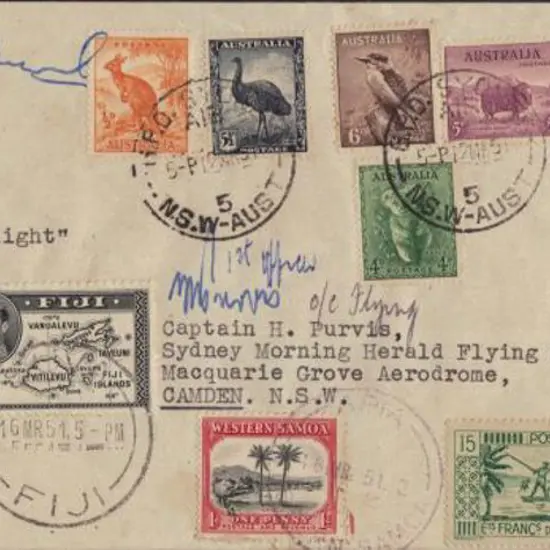 1951 (14th March) Australia to Chile Experimental ...