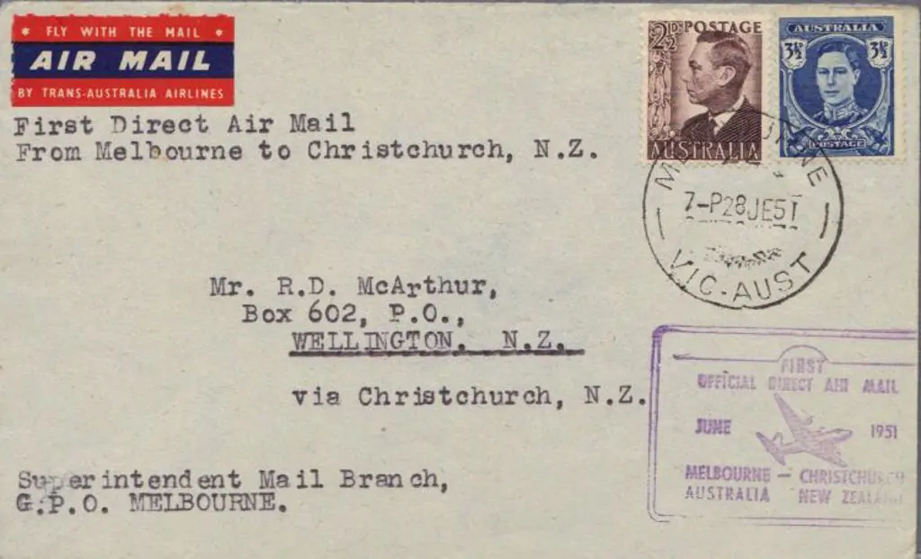 1951 (29th June) Melbourne to Christchurch with ... Image 1++