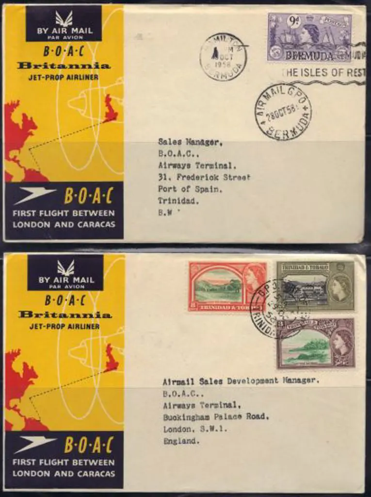 1958 (27th & 28th Oct) BOAC Britannia First ... Image 1++