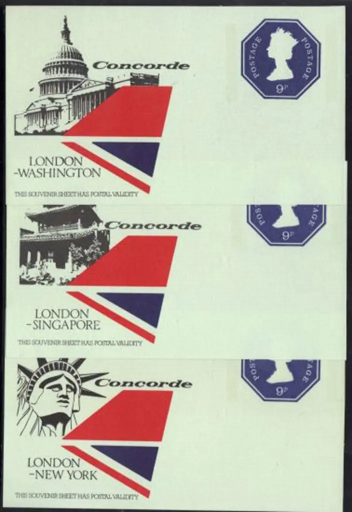1970's 9d Great Britain Postage Paid labels for ... Image 1++