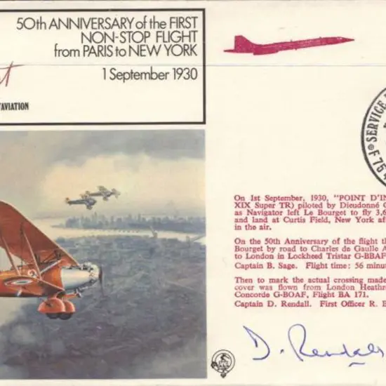 1980 (1st Sept) Concorde flown Heathrow to JFK on ...