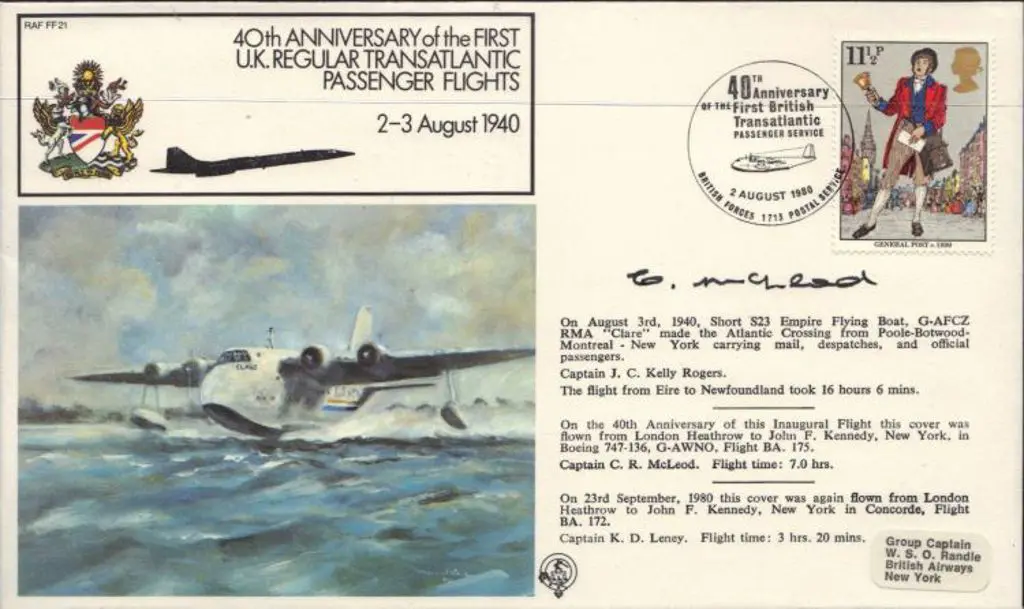 1980 (23rd Sept) Concorde flown Heathrow to JFK on ... Image 1++