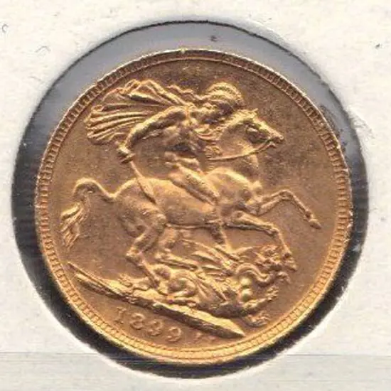 1899 Sydney 22 carat gold sovereign. GVF