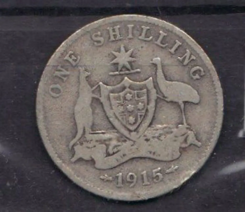 1915 One shilling VG Image 1++