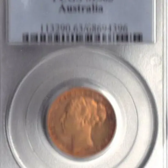 1881 M Sovereign. Slabbed & graded MS63