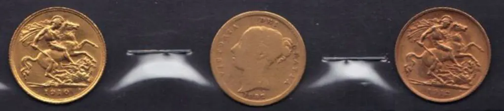 1882, 1910 & 1912 Half Sovereigns. Poor to aUnc Image 1++