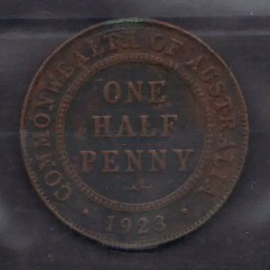 1923 Half Penny. Fine.