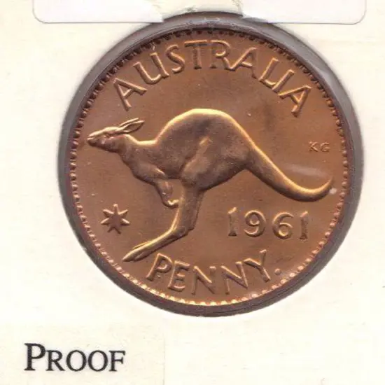 1961 One Penny proof. (Perth). Couple of minute ...