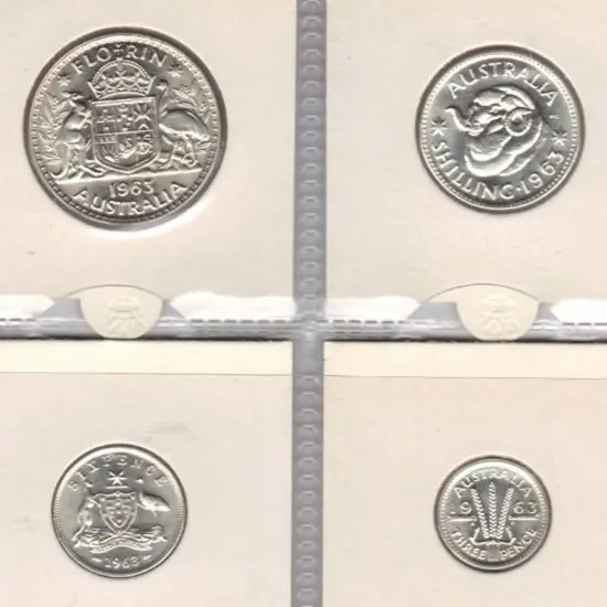 1963 Proof set. 3d to Florin. Superb.
