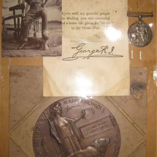 World War I Death Plaque & British War Medal ...