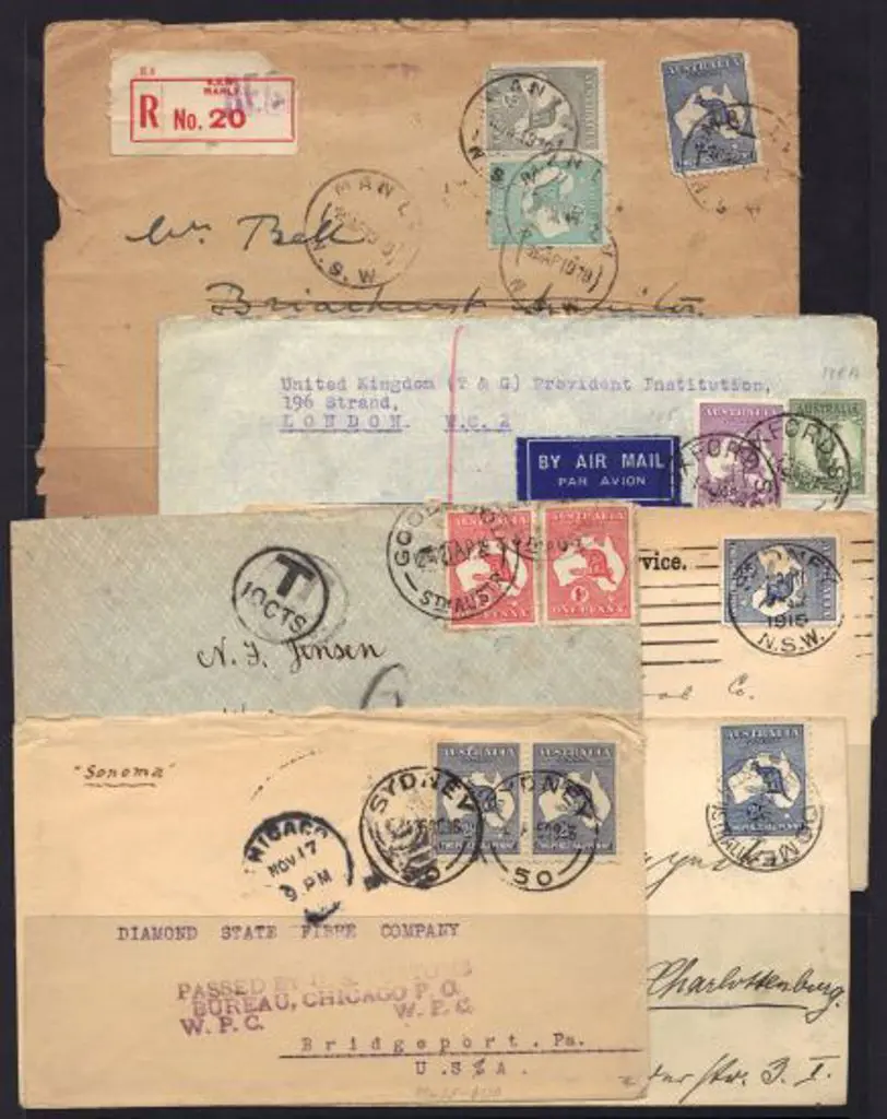 1914-1938 group of 10 covers & one taxed 1914 ... Image 1++