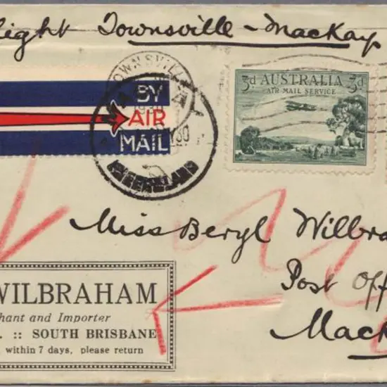 1930 (31st March) Townsville to Mackay Airmail ...