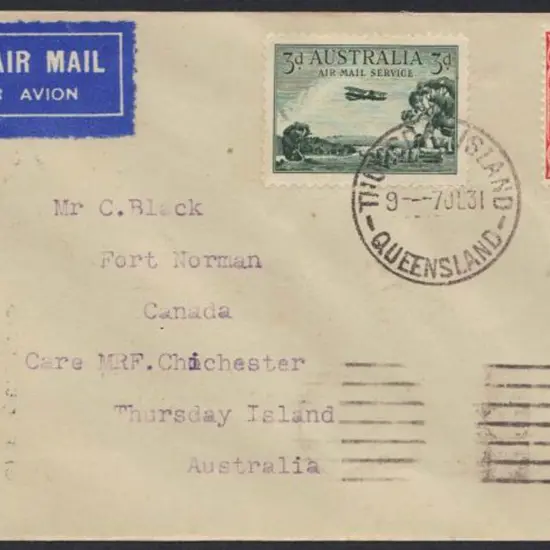 1931 (3rd July) Chichester flight cover bearing 3d ...