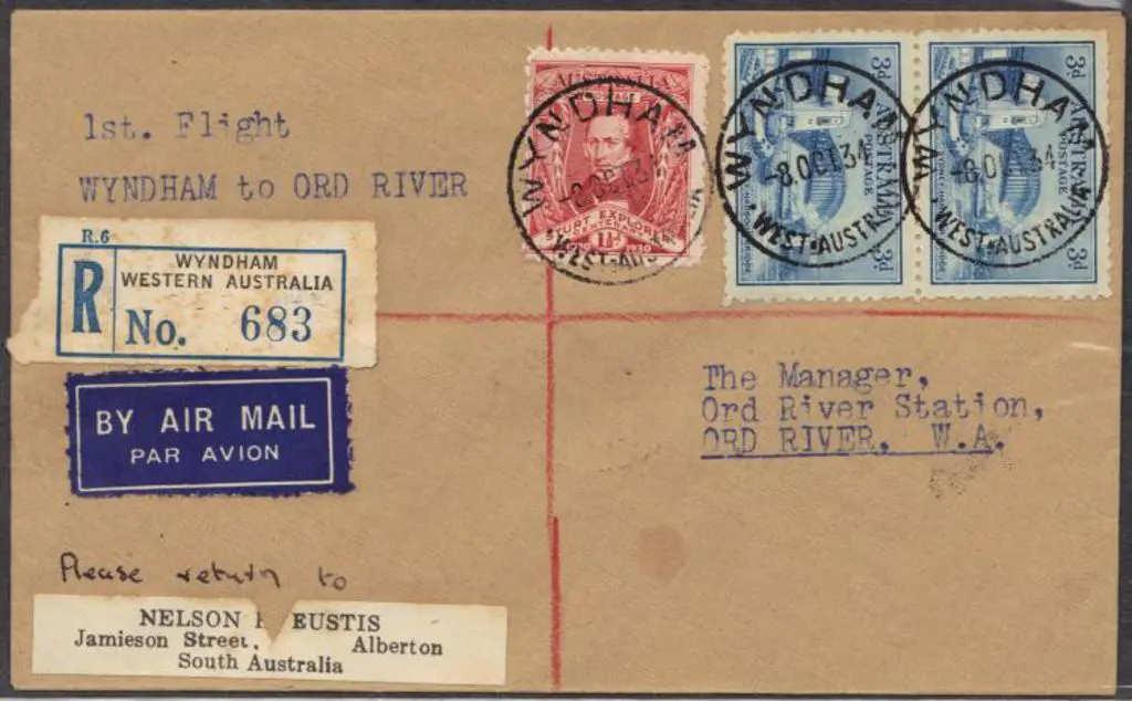 1934 (8th Oct) First Flight Wyndham to Ord River. ... Image 1++