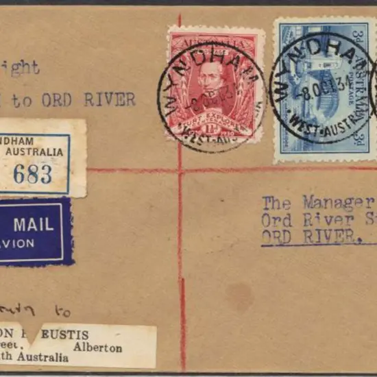 1934 (8th Oct) First Flight Wyndham to Ord River. ...