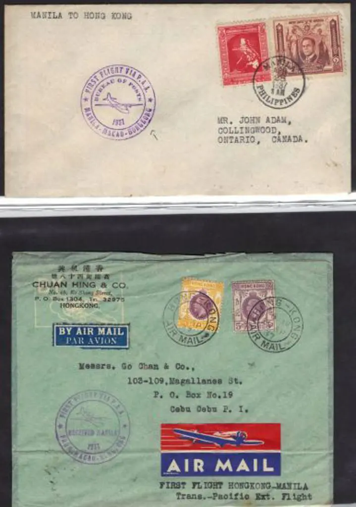 1937 (29th April) first flight from Hong Kong to ... Image 1++