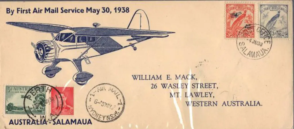1938 (30th May) WR Carpenter Airlines Sydney to ... Image 1++