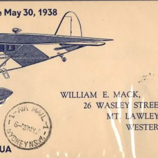 1938 (30th May) WR Carpenter Airlines Sydney to ...