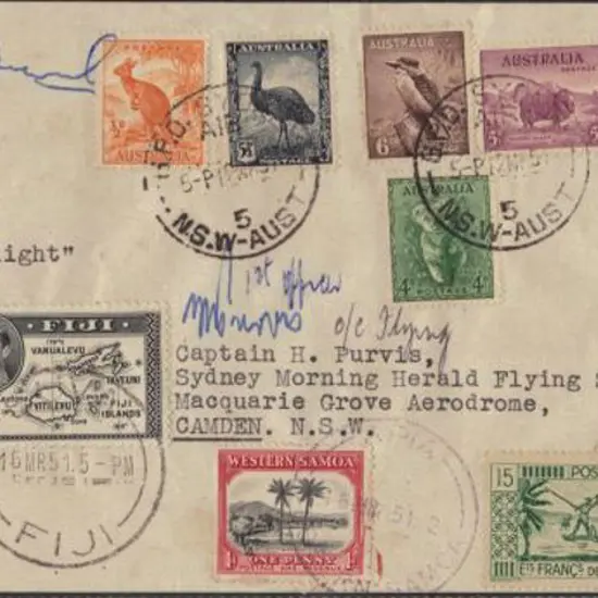 1951 (14th March) Australia to Chile Experimental ...