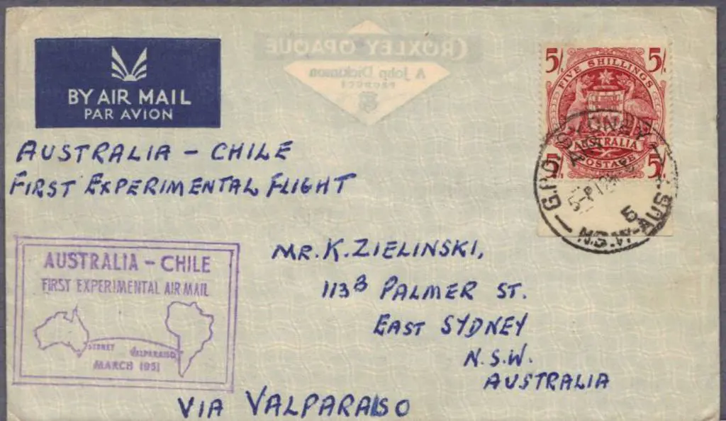 1951 (14th March) Sydney to Valparaiso ... Image 1++