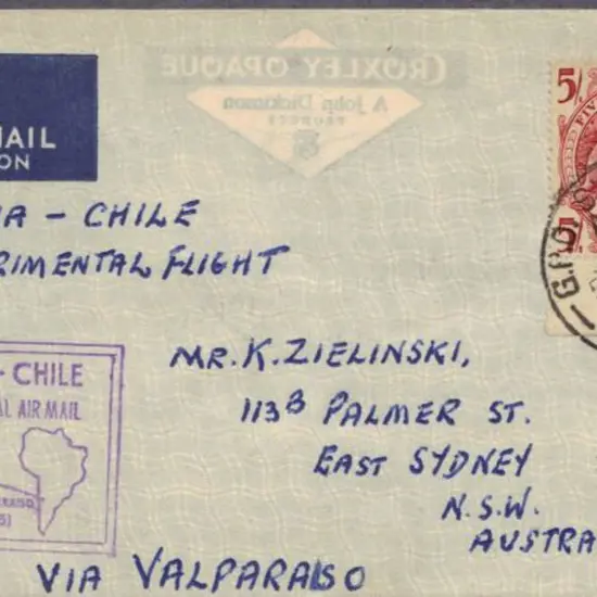 1951 (14th March) Sydney to Valparaiso ...