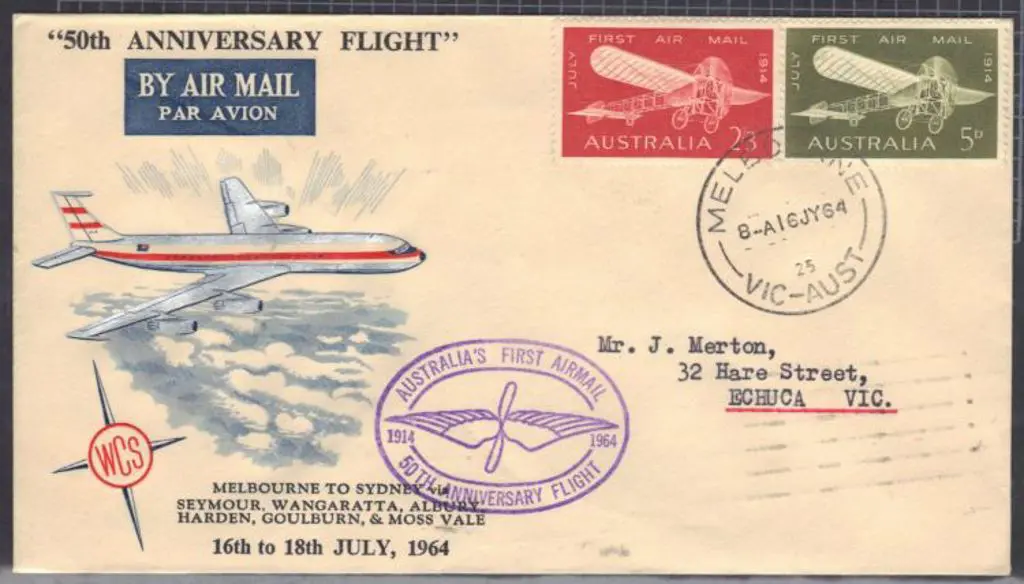 1964 (16th July) Melbourne to Sydney Anniv. flight ... Image 1++
