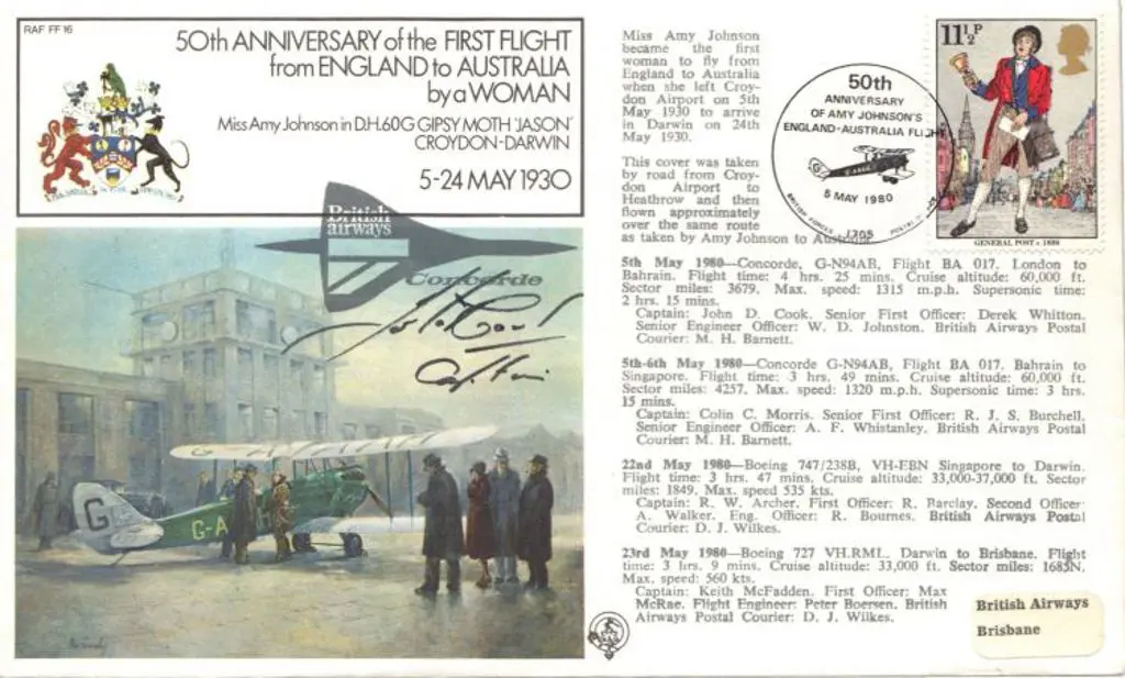 1980 (May) Concorde flight cover from London ... Image 1++