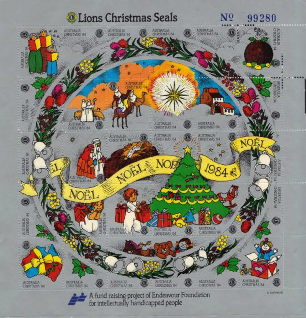 1984 & 1990 Lions Christmas complete sheetlets of ... Image 1++
