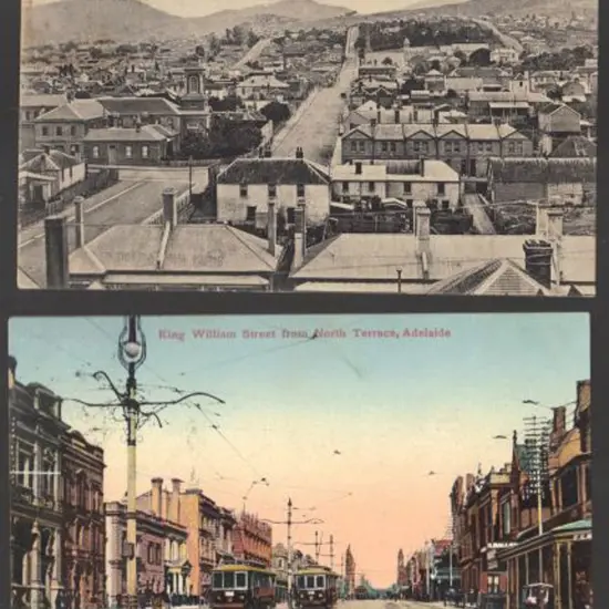 1910 (1st Apr) "Hobart from Glebe" b&w card ...