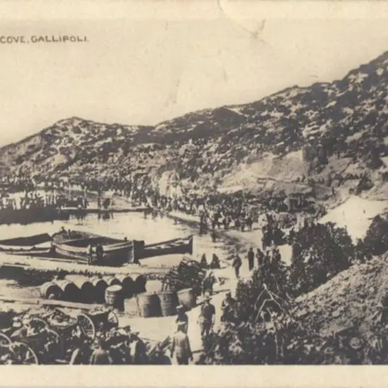 Anzac Cove, Gallipoli B&W card by Philip, Hunt & ...