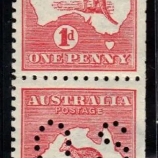 1d red Die I Plate C left pane strip of 4 showing ...