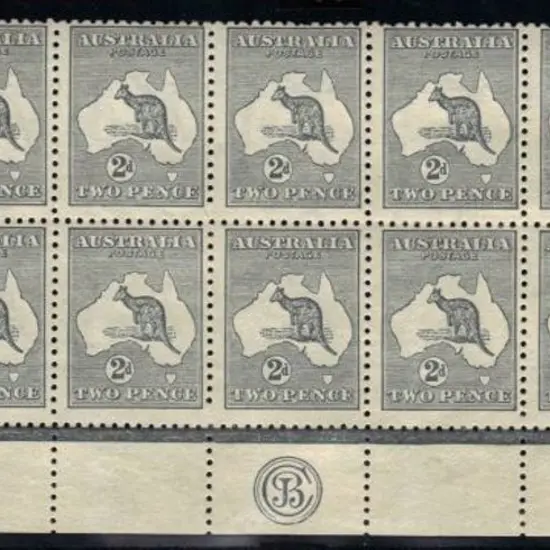 2d grey JBC Monogram corner block of 12 with light ...