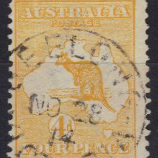 4d orange/yellow F/U with neat GEELONG cds. SG 6a ...